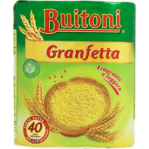 Buitoni Granfetta Fette Biscottate 40 fette Zwieback duftend und leicht Kekse 300 g Abgepackte Gebäckstücke italienisch Original