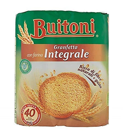 Buitoni Kekse Buitoni Granfetta Fette Biscottate Integrali mit Vollkornmehl 40 fette Vollkorn Zwieback Kekse 300 g italienisch Original 8000270019599