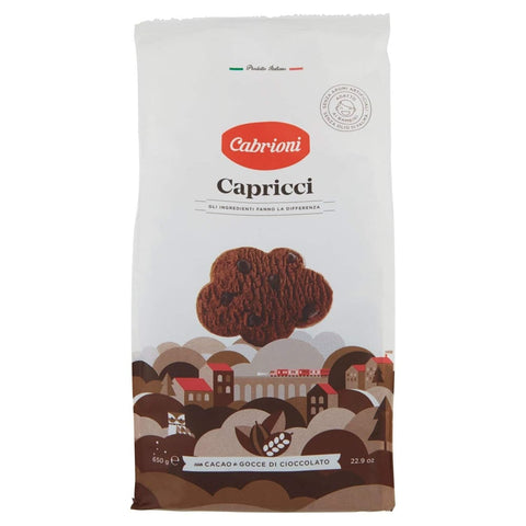 Cabrioni Kekse Cabrioni Capricci Kakao Italienische Schokoladenkekse Beutel 650 Gramm italienisch Original 8000155707504