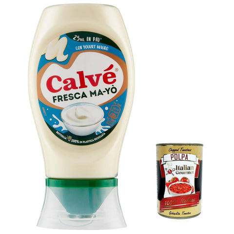 Calvè Maionese Fresca Ma Yò Mayonnaise mit fettarmem Joghurt und 55 % weniger Fett*, ideal für Reissalate, kalte Kartoffeln und große Salate 250 m italienisch Original