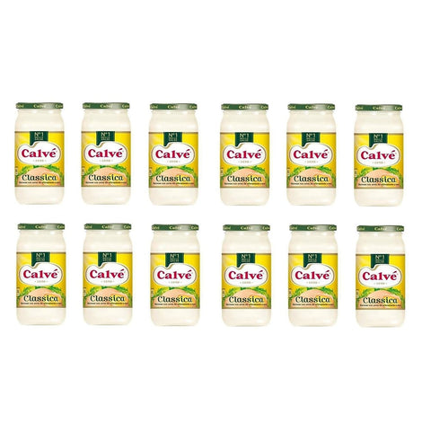 Calvè Mayonnaise Calvè Calve Calvè Klassik Mayonnaise mayo classic Fritessoße Soße Würzsaucen Sauce glass 500 ml 12x italienisch Original 8722700263623