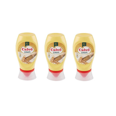 Calvé senape Fritessoße Soße Sauce mustard würzig Geschmack Senf 3x250ml Original italienisch