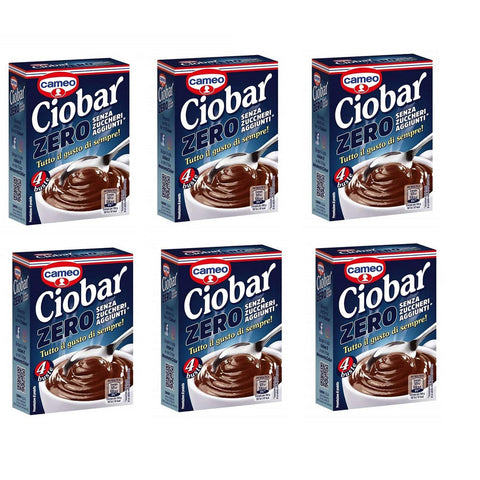 Cameo Ciobar Zero Ohne Zuckerzusatz heiße schokolade istant chocolate schoko 4x19g Original italienisch Getränk