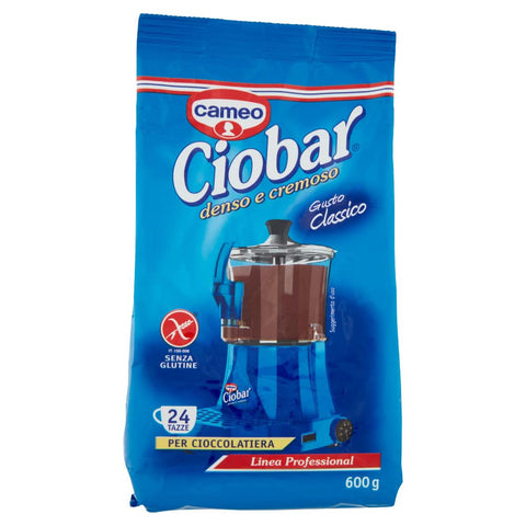Cameo Kakao & Heiße Schokolade Cameo Ciobar Professional Classico Vorbereitung für Heiße Schokolade Schokoladengetränk 24 Tassen Glutenfrei 600g Original italienisch 8003000730009