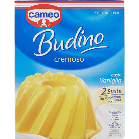 Cameo Pudding- & Dessertpulver Cameo Budino vaniglia cremig istant Pudding vanille 80g 2 Beutel 3x Original italienisch 8003000000515