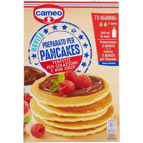Cameo Preparato per Pancakes zubereitet für Pfannkuchen 6x250g Original italienisch Gebäck