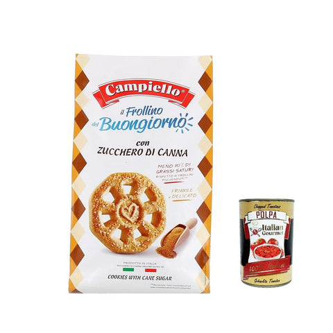 Campiello Kekse Campiello Il Frollino del Buongiorno con Zucchero di Canna, Kekse mit braunem Zucker, biscuits cookies 700 g italienisch Original 8002333019799