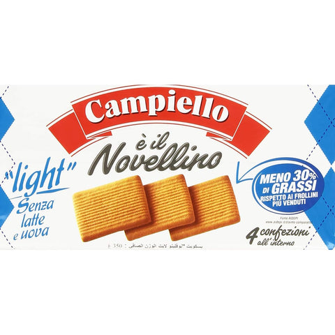 Campiello Kekse Campiello Novellino light Kekse ohne Milch & ohne Eier 350g Kuchen Butterkeks 3x Original italienisch 8000590221153
