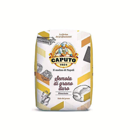 Caputo Brot Caputo Il Mulino di Napoli Semola rimacinata di grano duro Hartweizengrieß hohe Elastizität 5Kg Grieß für Pizza 5x Original italienisch 8014601998644