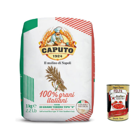 Caputo Farina Molino 100% grani italiani, Mehltyp "0" Pizzamehl Pizza Mehl 1 kg Mit 100% italienischen Körnern italienisch Original