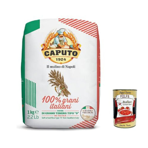 Caputo Teffmehl Caputo Farina Molino Caputo 100% grani italiani Mehltyp "0" Pizzamehl Pizza Mehl Mit 100% italienischen Körnern 1 kg 5x italienisch Original + kostenlos polpa 400 8014601150608