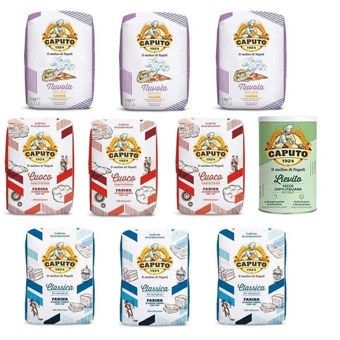 Caputo Testpaket Farina Molino Nuvola Classica Cuoco Pizzamehl Mehl 9x1kg Original italienisch Zutat