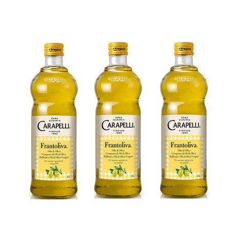 Carapelli Frantoliva Olio di Oliva Olivenöl mit Raffinierten und Nativen Olivenölen 3x1l Original italienisch Feinkost