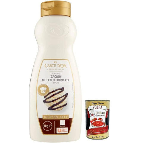 Carte d'Or Dessertsaucen Carte d'Or Carte d’Or Topping Cioccolato Süße Sauce mit Schokoladengeschmack zur Dekoration von Kuchen und Eiscreme 1Kg italienisch Original 8712100464218