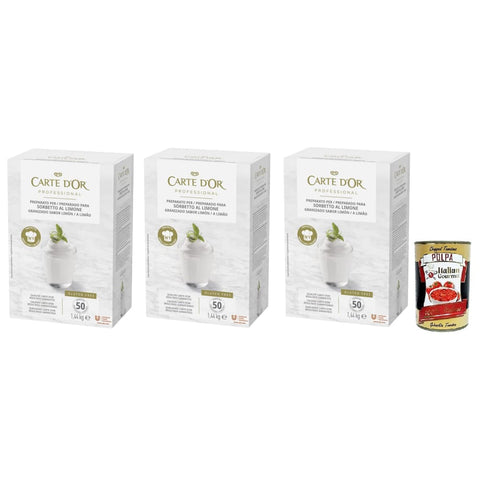 Carte d'Or Koch- & Backzutaten Carte d'Or Carte d’Or Professional Preparato per Sorbetto al Limone Pulvermischung für Zitronensorbet 3x 1,44KG italienisch Original 8712566272617
