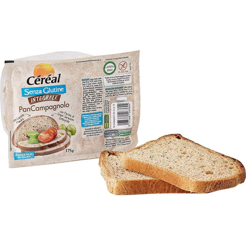 Céréal Brot & Backwaren Céréal PFANNE CAMPAGNOLO VOLLKORN, Glutenfreies Brot, Laktosefrei Auf Basis von Buchweizenvollkornmehl 175 gr Original italienisch inkl. Italian Gourmet Polpa 400g 3175681263604