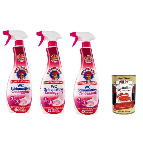 Chante Clair Badebürsten Chante Clair CHANTECLAIR Schiumattiva Spray Wc Schäumendes Toilettenspray mit Bleichmittel 625 ml 3x italienisch Original Pastasauce + kostenlos Polpa 400 g 8015194526245