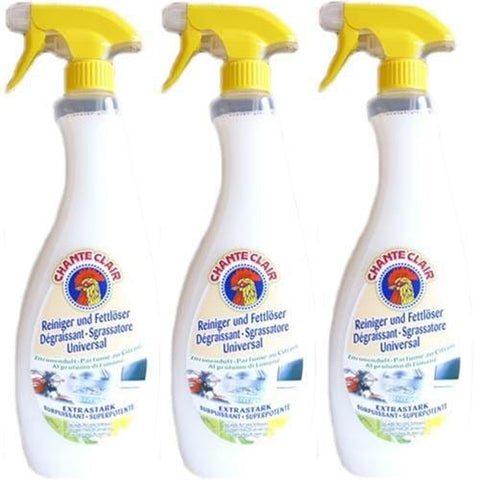 Chante Clair Sgrassatore universale Schmutzlös Entfetter Reiniger Zitrone 3x Original italienisch Haushalt