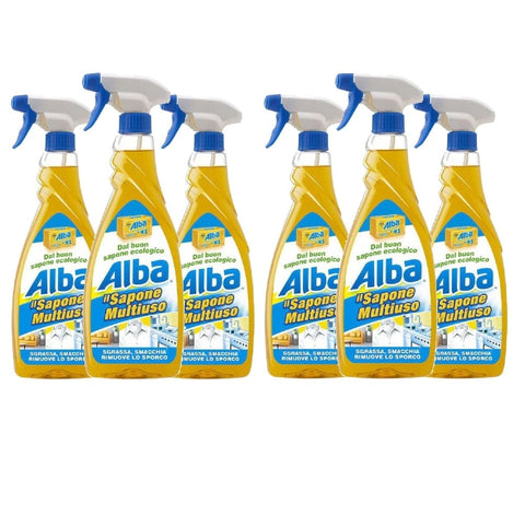 CHANTECLAIR Allzweckreiniger 6x Alba Spray Sapone Multiuso Gel Ecologico Umweltfreundliche Mehrzweck-Gelseife 650ml