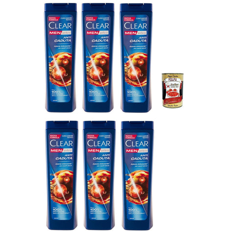 Clear ANTI CADUTA Men Shampoo für schwaches Haar Shampoo Gegen Haarausfall 6x225ml Original italienisch Pflege