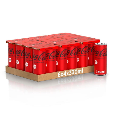 Coca-Cola Kakao & Heiße Schokolade Coca-Cola Coke Cola Zero Dose Coca ohne zucker 330 ml Italian alkoholfreies Getränk 48x Original italienisch