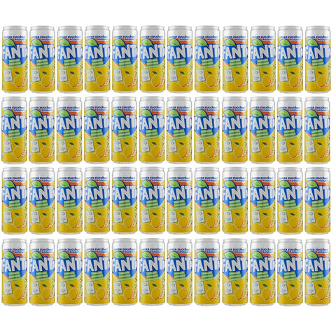 Coca-Cola Limonade Coca-Cola Fanta Limonata Zero Zitrone Limonade Null Zuckerzusatz Alkoholfreies Getränk Kohlensäurehaltiges 48x 330ml italienisch Original 5449000289452