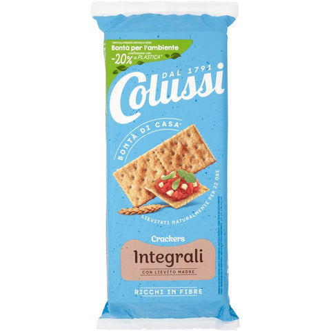 Colussi Crackers integrali - whole wheat 'Vollkorncracker' 500 g 6x italienisch Original