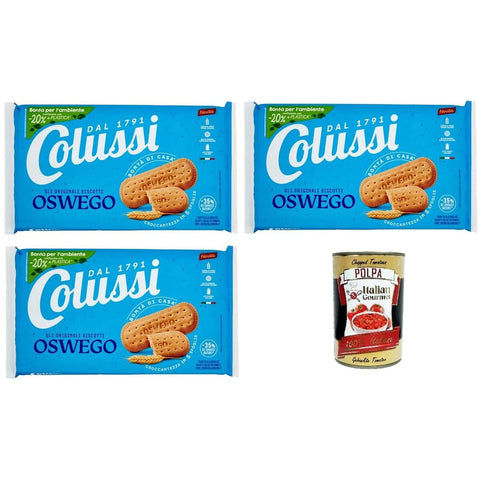 Colussi Kekse Colussi Gli originali biscotti OSVEGO Die originalen OSVEGO-Kekse 500gr 3x italienisch inkl. Italian Gourmet Polpa di Pomodoro 400 g Tin 8002590075385