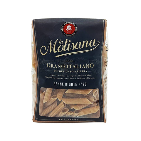 Contadina La Molisana Pasta Integrale Penne Rigate n°20 Vollkornnudeln Vollkornpasta,100% italienischer Weizen,Bronzepaste 500 g Packung italienisch Original
