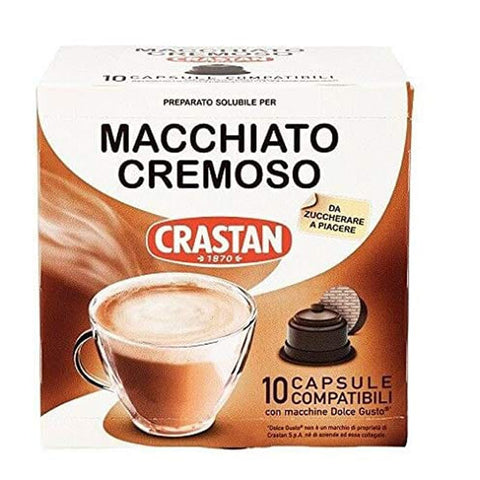 Crastan Kapseln & Pads Crastan caffè macchiato cremoso Dolce e gusto pads Kapseln KAFFEEKAPSELN 10x italienisch Original