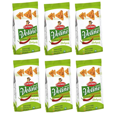 Curtiriso Le Party-Mix Curtiriso Le Veline al Peperoncino Scrokkinati Biologico Bio-Chili-Pfeffer- 80 g 6x italienisch Original 8017759647754