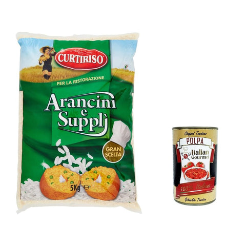 Curtiriso Reis Curtiriso Per la Ristorazione Riso per Arancini e Suppli' Für Catering Reis für Arancini und Zubehör 5 kg italienisch Original 8032804040014