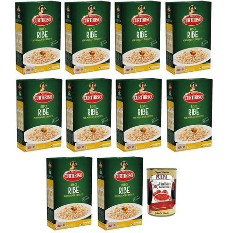 Curtiriso Reis Curtiriso Riso Ribe,100% Italienischer Reis,Ideal für Salate und Risottos,15 Minuten,Packung mit 1 Kg italienisch Original 8017759011203
