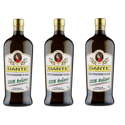 Dante Oliven Dante Olio Extravergine di Oliva 100% Italiano italienisch Extra Natives Olivenöl 1Lt Speiseöl Öl Küchenöl 3x Original italienisch 8000010002966