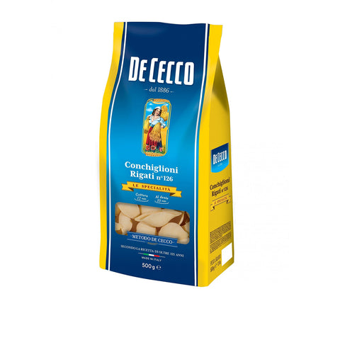 De Cecco Pasta 100% Italienisch Conchiglioni Rigati n 126 Nudeln 500g 5x Original italienisch