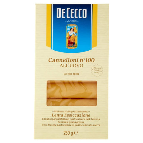 De Cecco Internationale Nudeln De Cecco cannelloni all'uovo No. 110 Nudeln mit ei 6x 250g italienisch Original 8001250201003