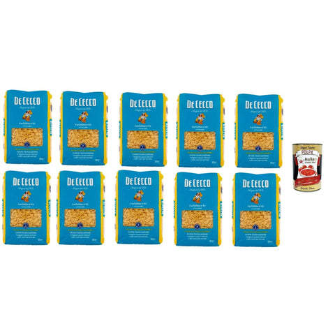 De Cecco Internationale Nudeln De Cecco Farfalline N°95, 100% Italienisch Pasta Nudeln 10x 500g Original italienisch inkl. Italian Gourmet Polpa 400g 8001250120953