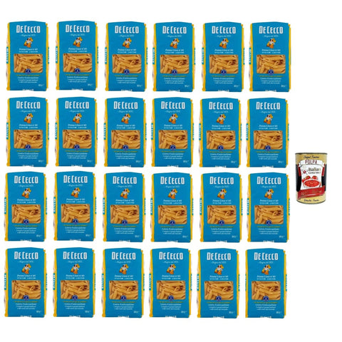 De Cecco Internationale Nudeln De Cecco Penne lisce N°40 100% Italienisch Pasta Nudeln 24x500 g italienisch Original + kostenlos Polpa 400 g 8001250120403