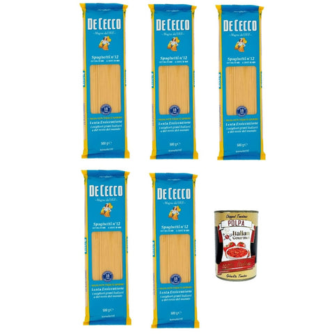 De Cecco Internationale Nudeln De Cecco Spaghetti N°5 100% Italienisch Pasta Nudeln 5x500 g italienisch Original + kostenlos Polpa 400 g 8001250120120