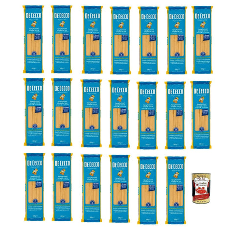 De Cecco Internationale Nudeln De Cecco Spaghettoni Grandi N°414, 100% Italienisch Pasta Nudeln 20x 500g Original italienisch inkl. Italian Gourmet Polpa 400g 8001250013927