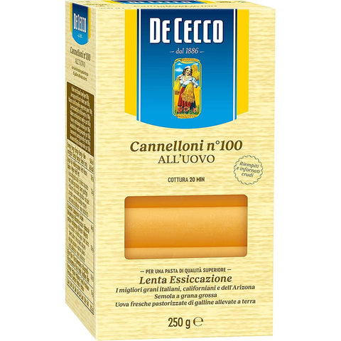 De Cecco Pasta Cannelloni n. 100 Uovo Ei Pasta 10x 250 g Original italienisch
