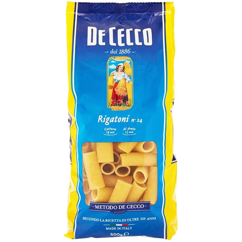 De Cecco Pasta 100% Rigatoni n. 24 Nudeln 20x500g Original italienisch