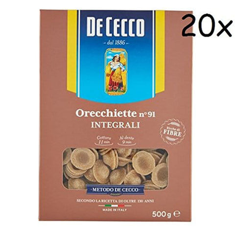De Cecco Pasta Orecchiette integrali 91 Vollkorn Nudeln 20x500g Original italienisch