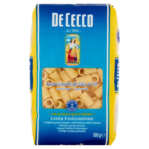 De Cecco Kurze Pasta De Cecco Pasta De Cecco 100% Gnocchetti di Zita n. 37 Nudeln 5x 500g italienisch Original 8001250120373