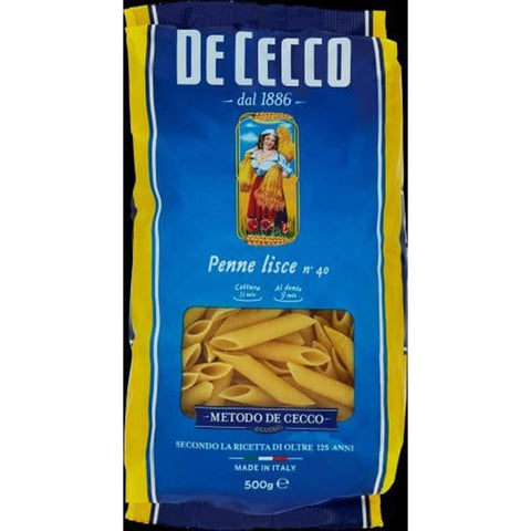De Cecco Kurze Pasta De Cecco Pasta De Cecco 100% Italienisch Penne Lisce n. 40 Nudeln 500 g 24x italienisch Original