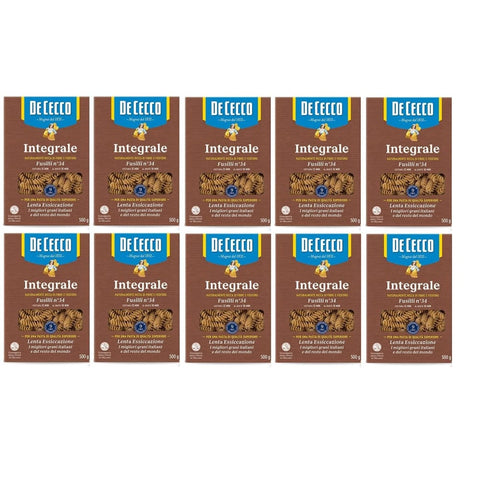 De Cecco Kurze Pasta De Cecco Pasta Fusilli integrali n. 34 Vollkorn italienisch Nudeln 500 g 10x Original italienisch 8001250310347