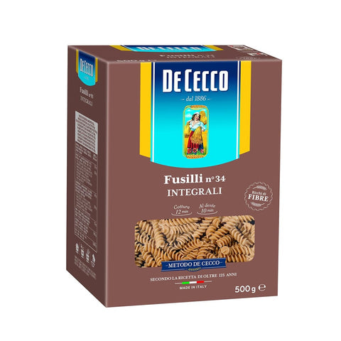 De Cecco Kurze Pasta De Cecco Premium Vollweizen Fusilli Pasta - 500 g 6 Stück italienisch Original