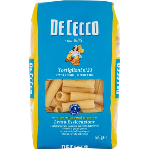 De Cecco Kurze Pasta De Cecco Tortiglioni N°23 - 24er Pack (24x500g) Original italienisch 8001250120236