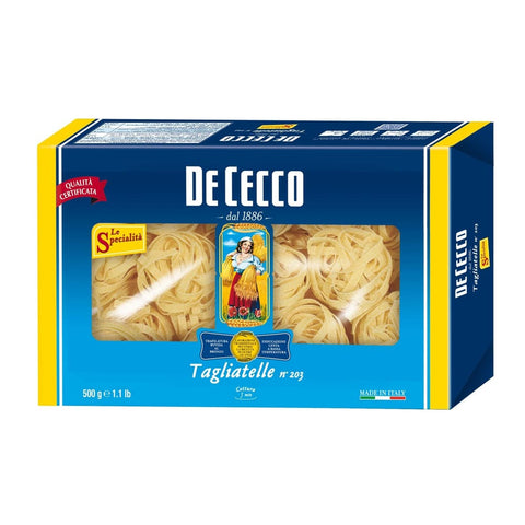 DE CECCO Längliche Pasta DE CECCO Ital. Tagliatelle, 4er Pack (4 x 500 g) Original italienisch 8001250152039