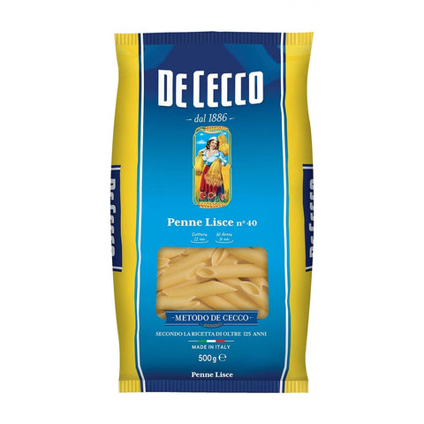 De Cecco Längliche Pasta De Cecco Pasta 100% Italienisch Penne Lisce n. 40 Nudeln 500g 10x Original italienisch 8001250120403